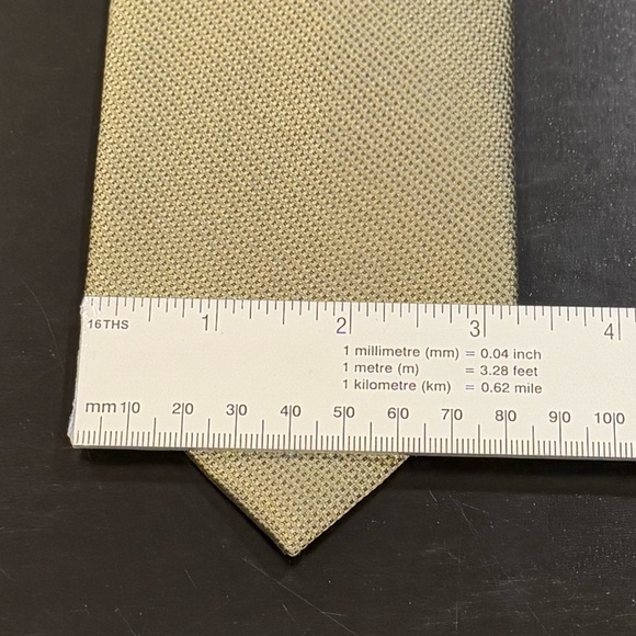 Haines & Bonner Silk Handmade Olive Green Mens Neck Tie - Picture 7 of 9